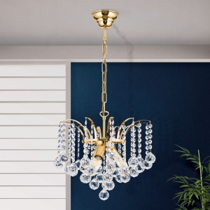 Candelabru cristal Asfour design lux KRISTALL KLASSISCH 3L gold/clear 161435 universul-luminii.ro