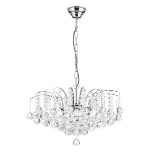 Candelabru cristal Asfour design lux KRISTALL KLASSISCH 6L chrome plated/clear crystal 161365 universul-luminii.ro