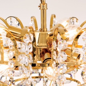 Candelabru cristal Asfour design lux KRISTALL KLASSISCH 9L gold/clear 239365 universul-luminii.ro