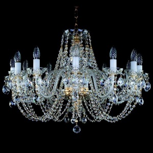 Candelabru cristal Bohemia 12 brate, diam.77cm ANDULA XII. S-A 280 CE