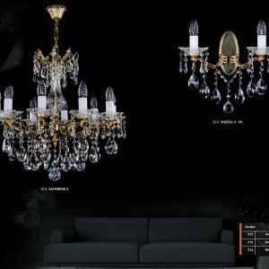 Candelabru Cristal Bohemia Exclusive 6 brate, diam.50cm KATHERINE VI. CE 177225 universul-luminii.ro