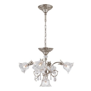 Candelabru cristal design lux LA BOHEME D-60cm 5L antique silver 161475 universul-luminii.ro