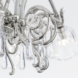 Candelabru cristal design lux LA BOHEME D-72cm 8L antique silver 239535 universul-luminii.ro
