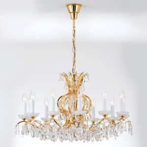 Candelabru de lux cristal Scholer Hirohito 12L 24K gold plated 99745 universul-luminii.ro