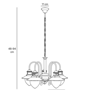 Candelabru design italian din alama si sticla Al Mare - Img 7