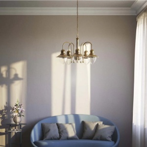 Candelabru design italian din alama si sticla Al Mare - Img 17