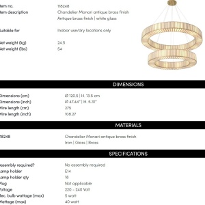 Candelabru design LUX Monari 147155 universul-luminii.ro