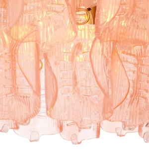 Candelabru design LUX, Sticla, Roz, Solange 244695 universul-luminii.ro