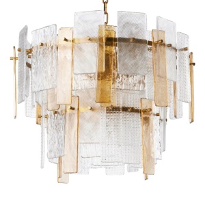 Candelabru design LUX, Sticla Texturata, Cassiano - Img 2