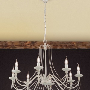 Candelabru design rustic cu 8 brate Vela, ivory 62665 universul-luminii.ro