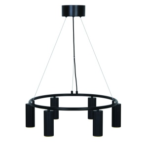 Candelabru Design Scandinav Minimalist, 6xGU10, Vico negru - Img 3