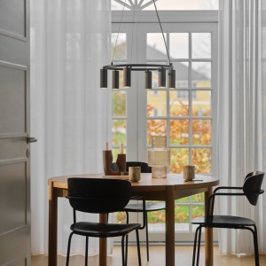 Candelabru Design Scandinav Minimalist, 6xGU10, Vico negru - Img 5