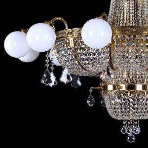 Candelabru dimensiuni mari XXL Cristal Bohemia Exclusive EURYDIKA - Img 2