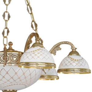 Candelabru din alama design italian 6+2L 7102 107325 universul-luminii.ro
