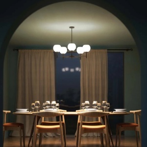 Candelabru din alama stil modern Art Deco Spheres - Img 10