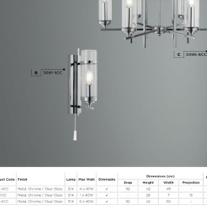 Candelabru elegant design modern Milo 6L 3096-6CC SRT - Img 6