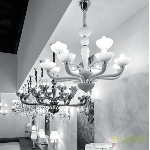 Candelabru LUX stil venetian cu 6 brate BON BON SP6 BIANCO 093994 56955 universul-luminii.ro