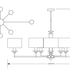 Candelabru modern realizat manual Artu 8L 87265 universul-luminii.ro