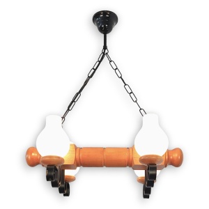 Candelabru rustic fabricat manual din lemn Rustic WOOD-RU-SP4 - Img 16
