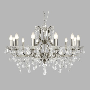 Candelabru stil clasic cu 12 brate Paris argintiu satin 87312-12SS SRT 62275 universul-luminii.ro