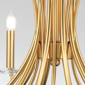 Candelabru stil clasic cu cristal K9 ARIANE 10L auriu 234895 universul-luminii.ro