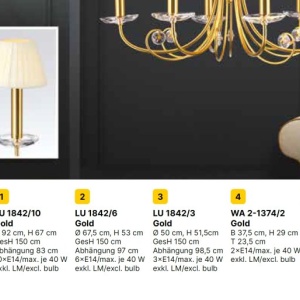 Candelabru stil clasic cu cristal K9 ARIANE 3L auriu 234915 universul-luminii.ro
