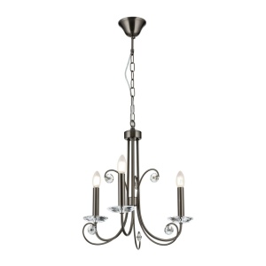Candelabru stil clasic cu cristal K9 ARIANE 3L nickel inchis 234875 universul-luminii.ro
