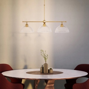 Candelabru stil neoclasic din alama si sticla Elide - Img 12