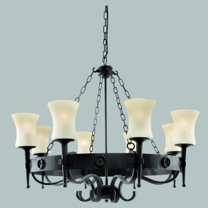 Candelabru stil rustic Cartwheel 8L 0818-8BK SRT - Img 2