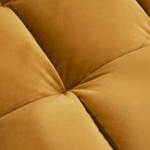 Coltar elegant Cozy Velvet II, catifea galben mustar - Img 5
