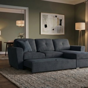 Coltar extensibil, material texturat gri, APARTMENT 245cm - Img 10