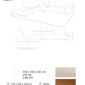 Coltar stanga LUX design italian Cowhide sand - Img 9