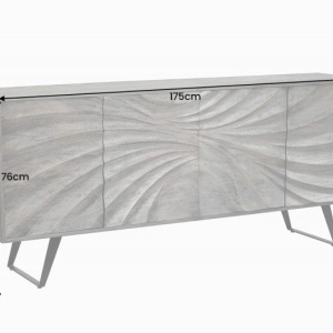Comoda cu model 3D Hurricane 175cm maro - Img 2