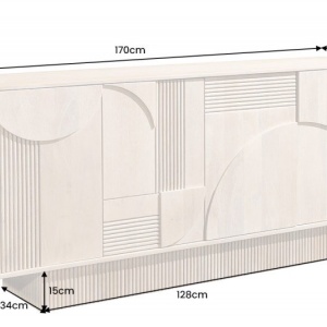 Comoda cu model optic 3D Art Deko 170cm Mango - Img 2