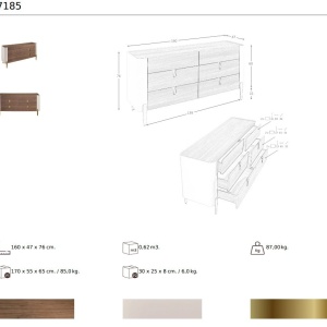 Comoda deosebita design LUX Walnut-Bej - Img 7