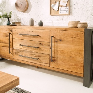 Comoda design industrial Thor 200cm, stejar salbatic - Img 6