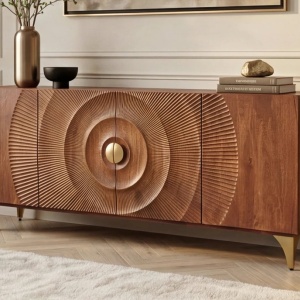 Comoda design vintage Golden Sunset 180cm maro - Img 5