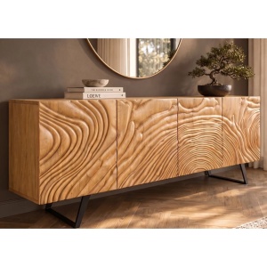 Comoda din lemn cu model 3D ZEN FLUID 175cm - Img 4