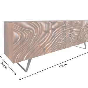 Comoda din lemn cu model 3D ZEN FLUID 175cm - Img 10