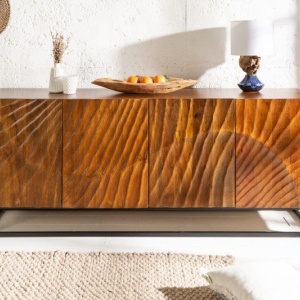 Comoda din lemn Scorpion 177cm Mango maro - Img 5