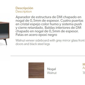 Comoda eleganta design LUX Allan AC-1403M-NOGAL - Img 4