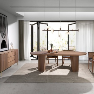 Comoda moderna design LUX Wood and Gold - Img 9