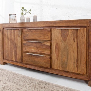 Comoda realizata manual din lemn masiv, design elegant Giant Sheesham 180cm - Img 3