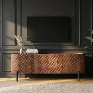 Comoda TV cu model 3D tip fagure ADLON 160cm - Img 10