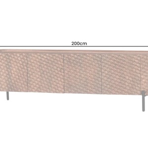 Comoda TV cu model 3D tip fagure ADLON 200cm - Img 9