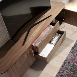 Comoda TV moderna design LUX Wood and Gold - Img 11