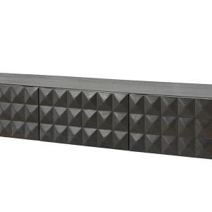 Comoda TV suspendata cu model 3D Vulcano 160cm Mango negru - Img 12