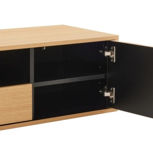 Comoda TV suspendata LOFT 150cm natur/ negru - Img 6