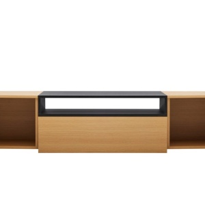 Comoda TV suspendata LOFT 160cm natur/ negru - Img 4