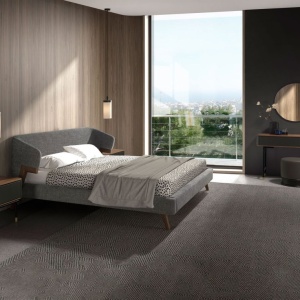 Consola deosebita design LUX Dark Grey-Walnut 120x50cm - Img 4